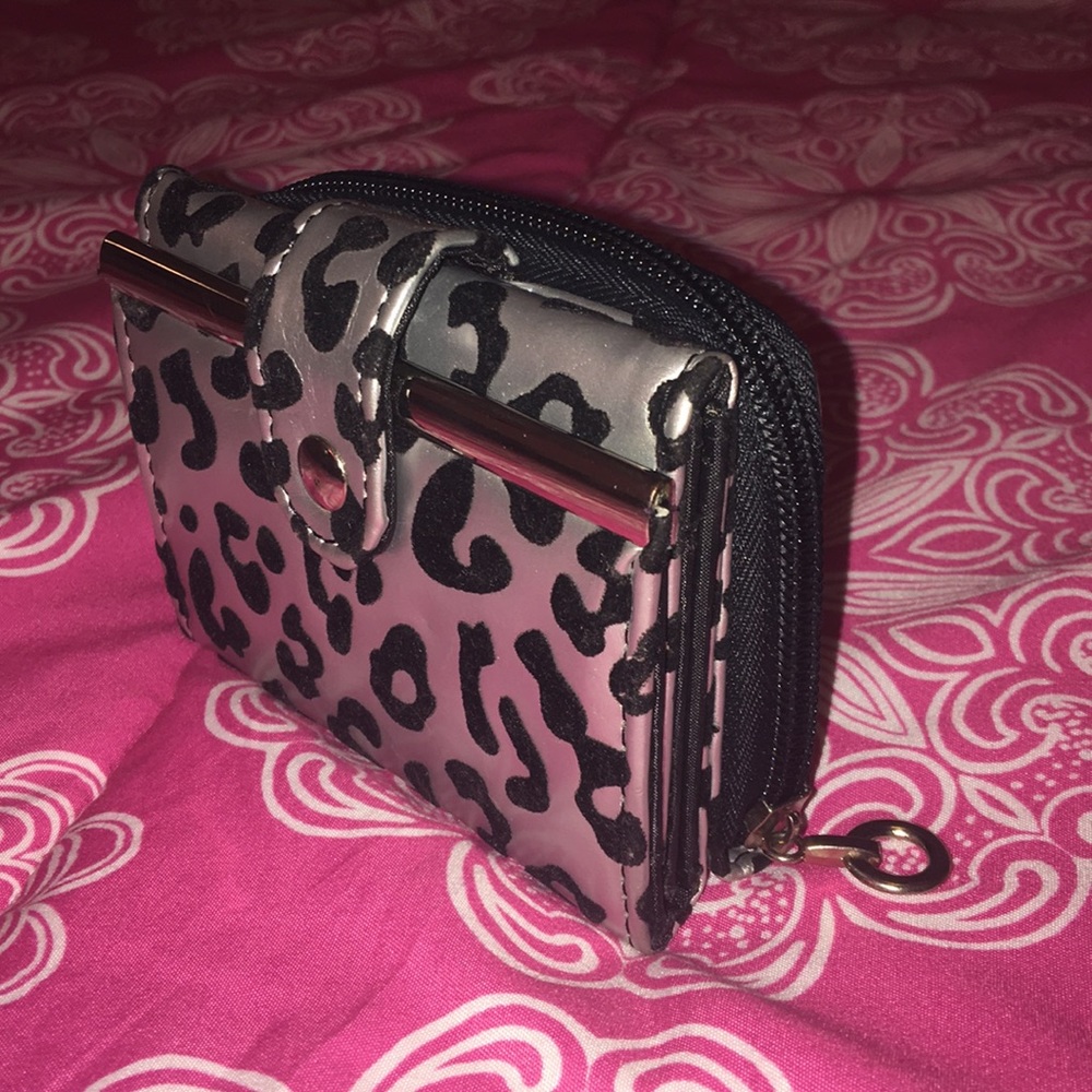 Black and Silver Leopard Wallet